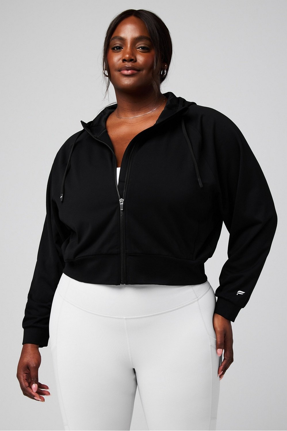 Cold Weather Full-Zip Cropped Hoodie