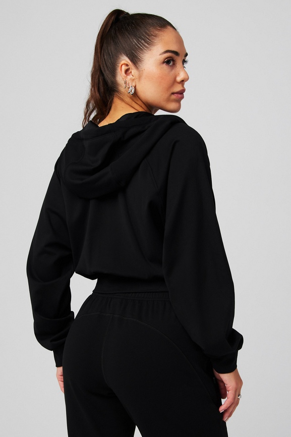 Cold Weather Full-Zip Cropped Hoodie