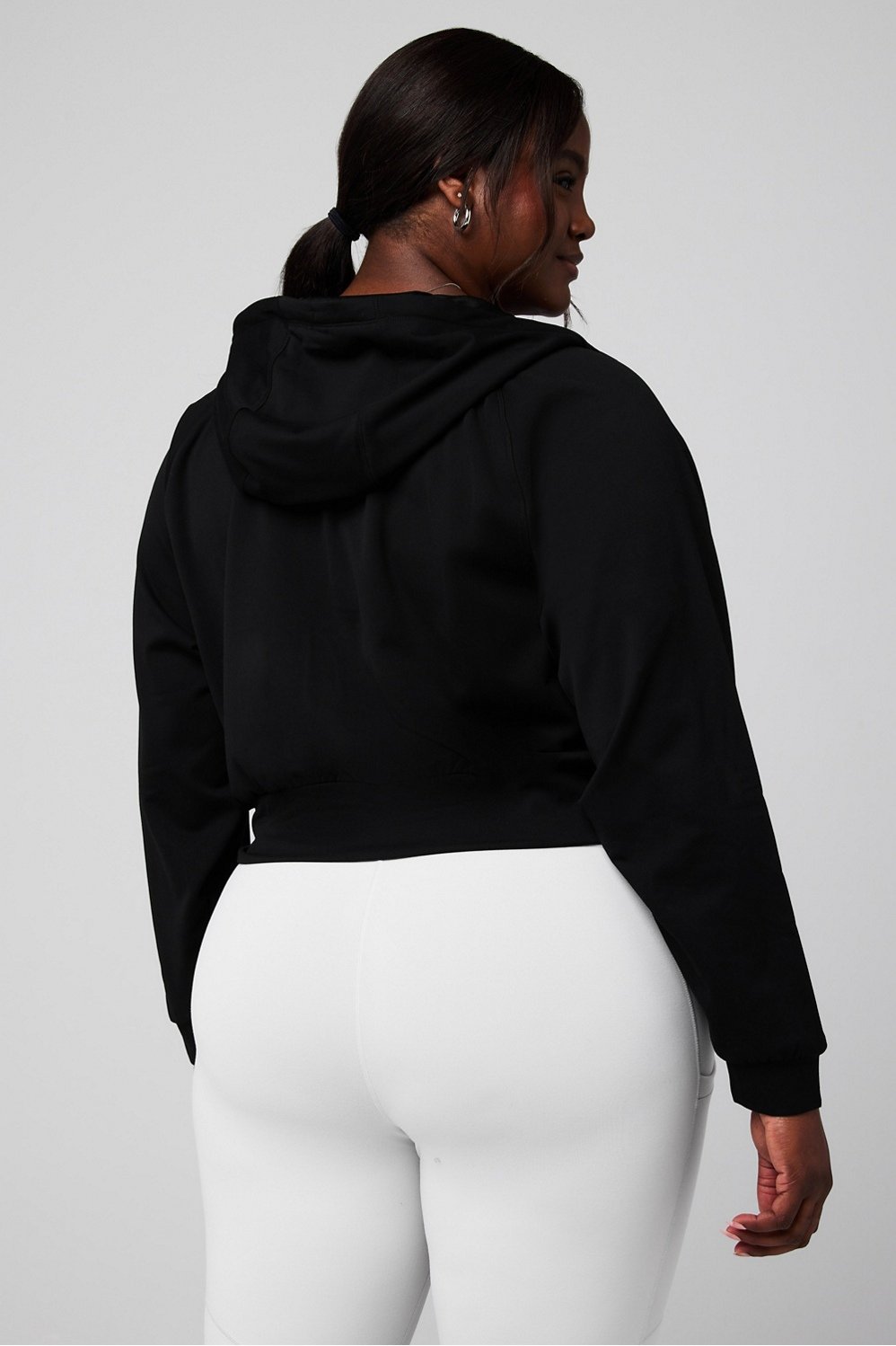 Cold Weather Full-Zip Cropped Hoodie