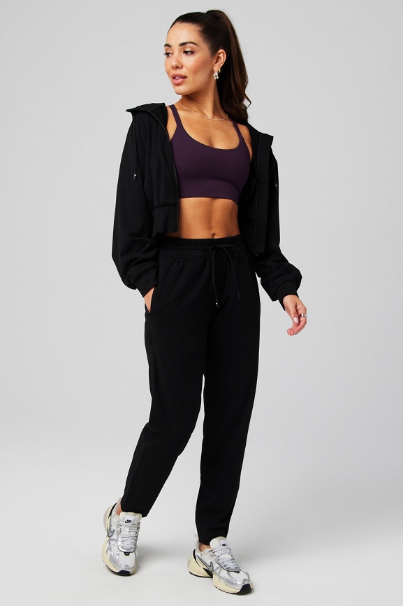Cold Weather Full-Zip Cropped Hoodie