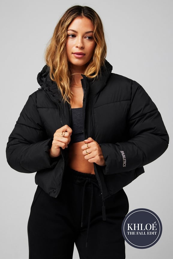 Cropped hooded jacket womens online