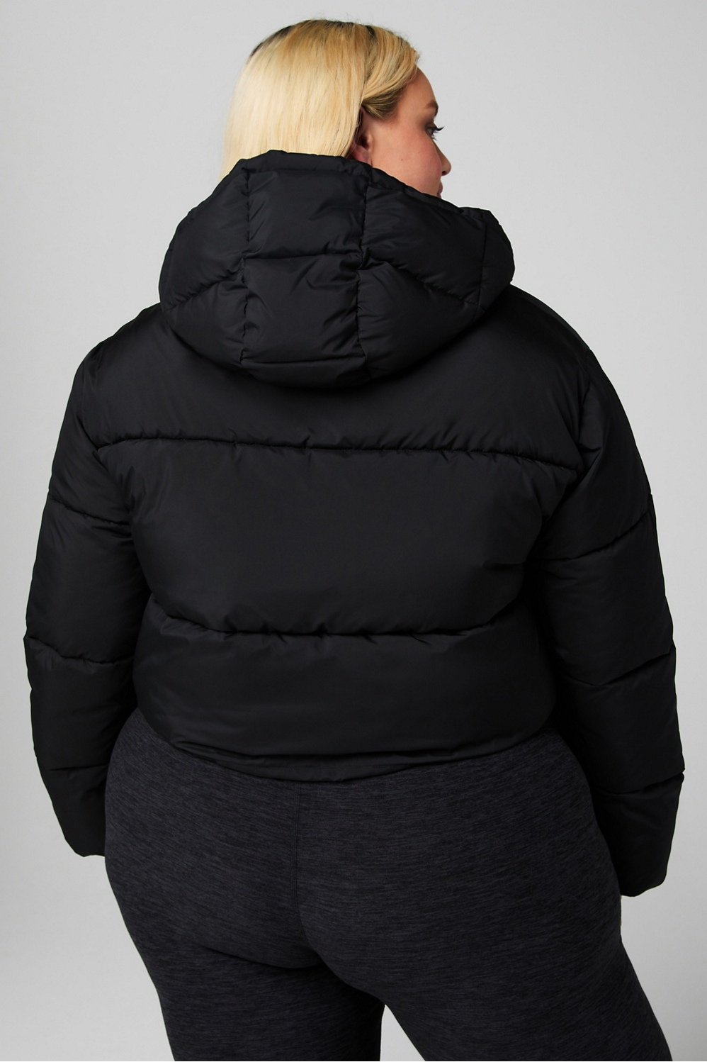 Essential Cropped Hooded Puffer