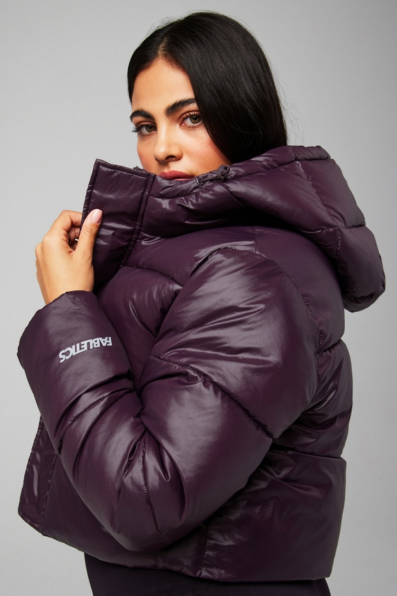 Store Fabletics Plum Lucca Longline Puffer Jacket