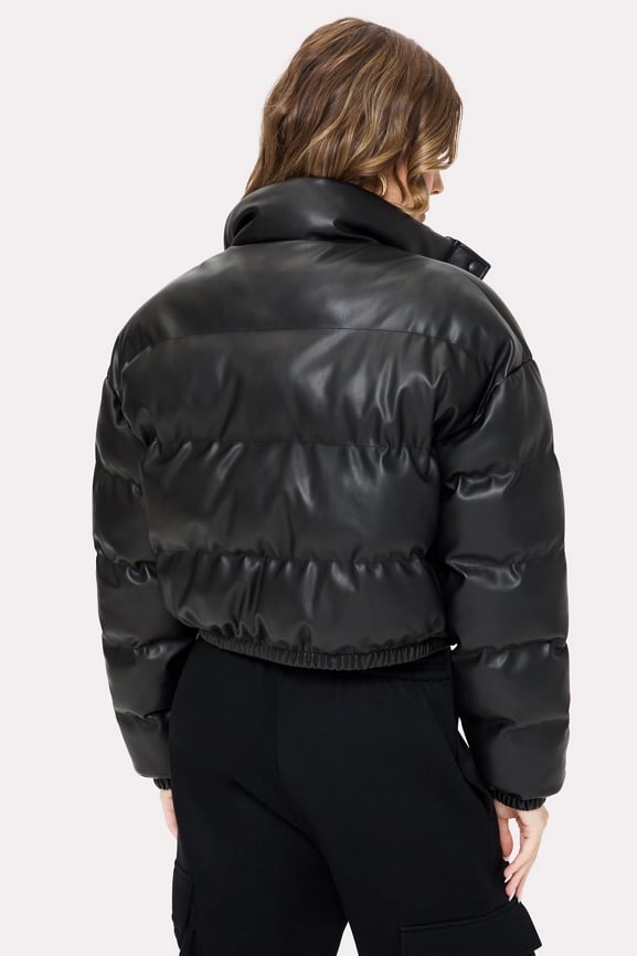 Leatherette Bomber Jacket