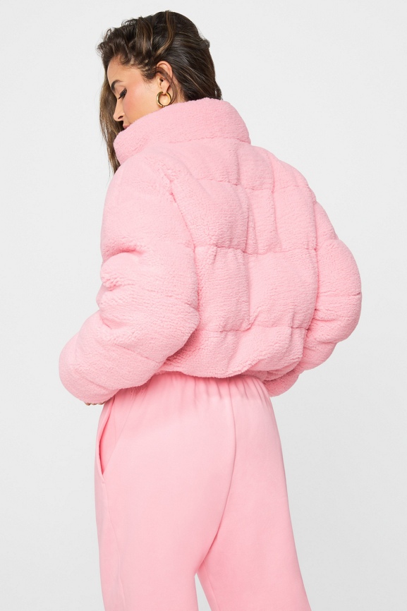 The Fifth Label outlets fuzzy fleece teddy bomber jacket oversized xs peach