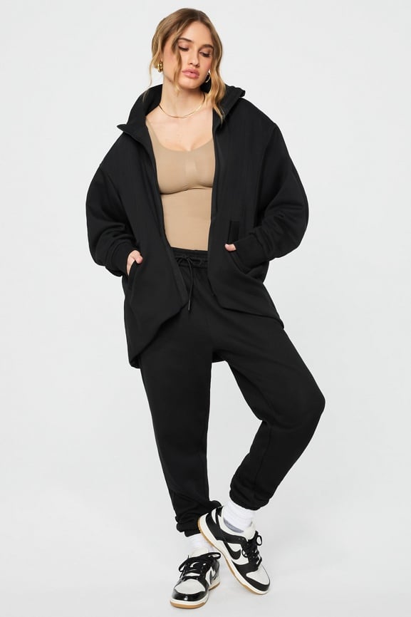 Oversized Fleece Cocoon Jacket