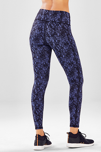 PowerHold® High Waisted 7/8 Legging in Sabine Blue Print | Fabletics