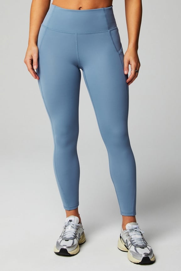 Fabletics Trinity Motion 365 HW Utility Legging Abyss/Citron Small  Compression
