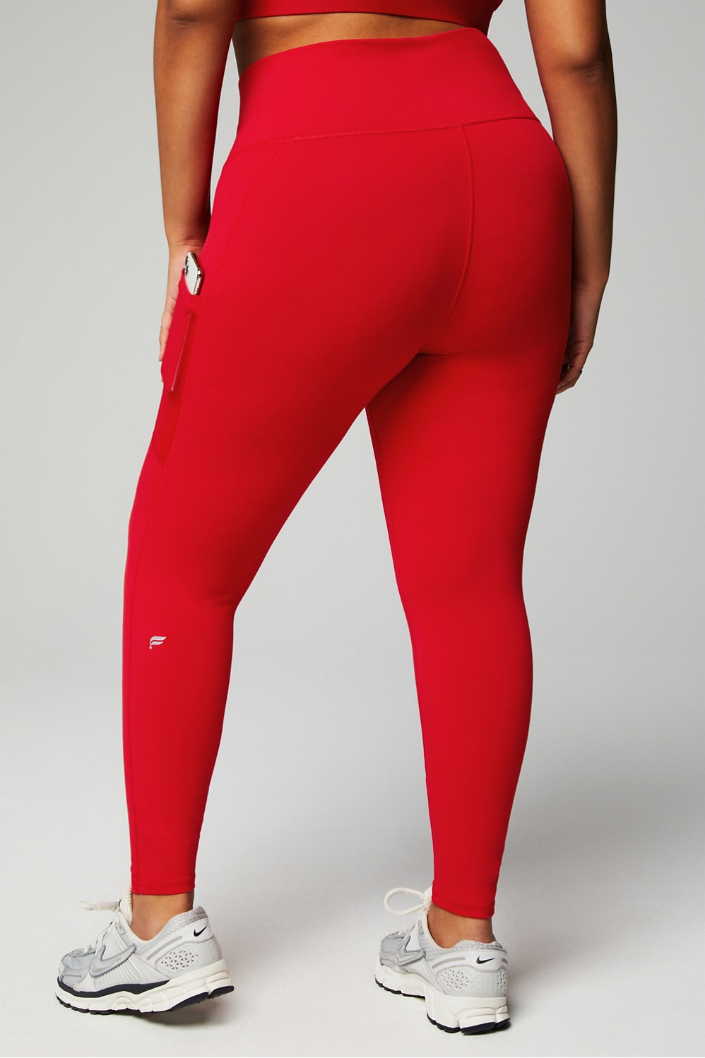 Solid Color Lycra Leggings in Red : BNJ812