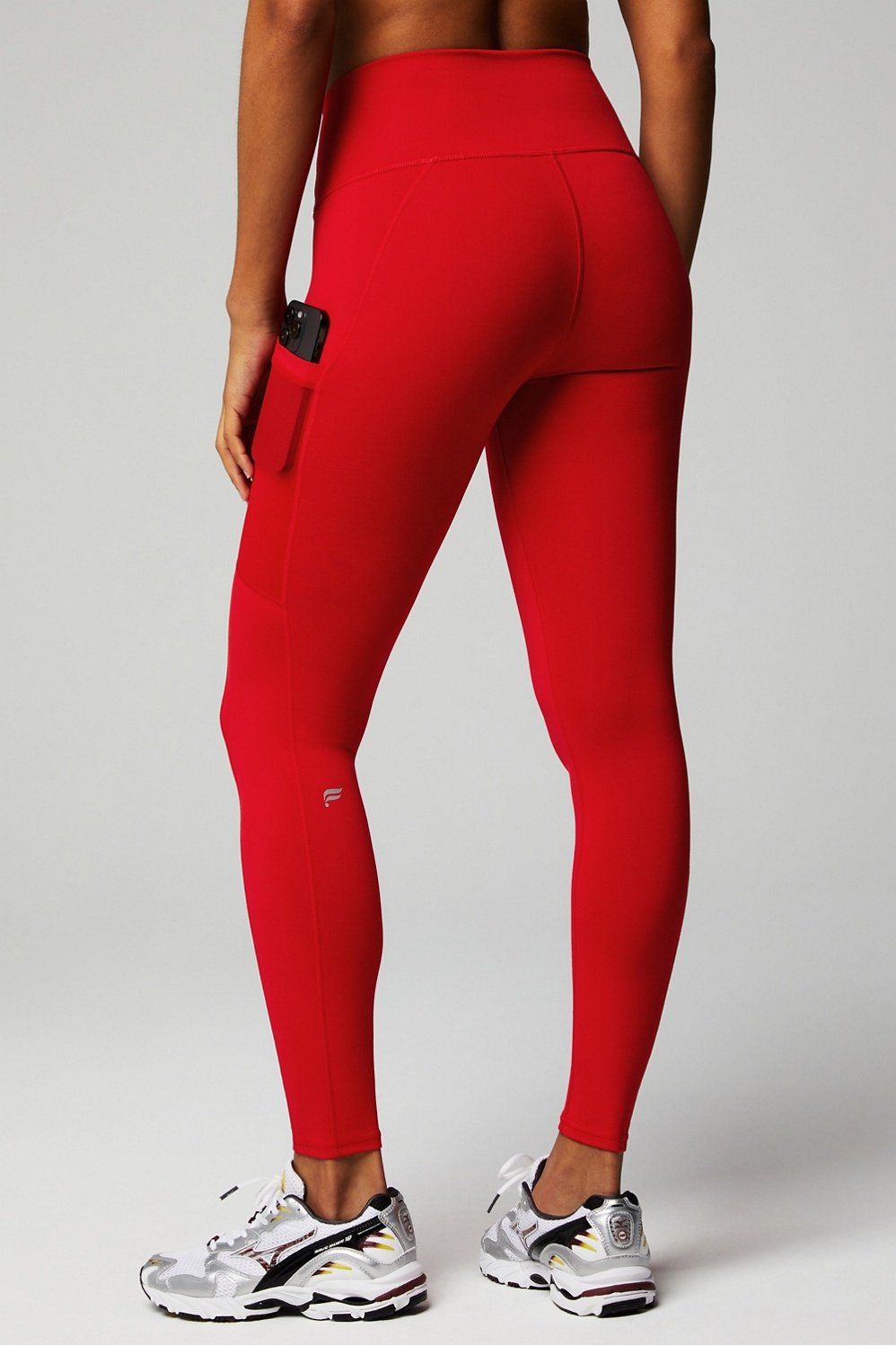 red sheer spiral leggings