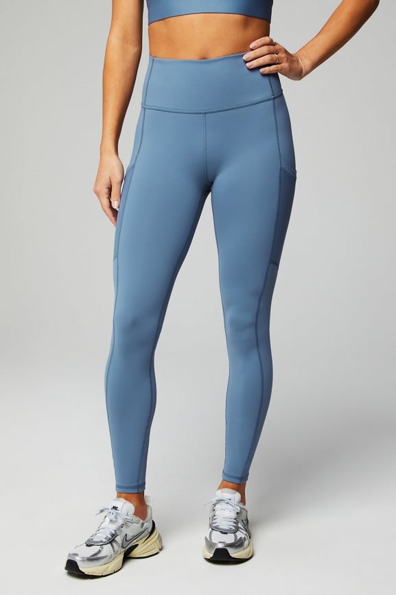 Fabletics On-The-Go PowerHold High Waist Legging in Charcoal/Gray