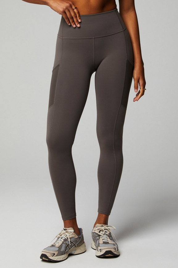 Fabletics On-The-Go PowerHold High Waist Legging in Charcoal/Gray