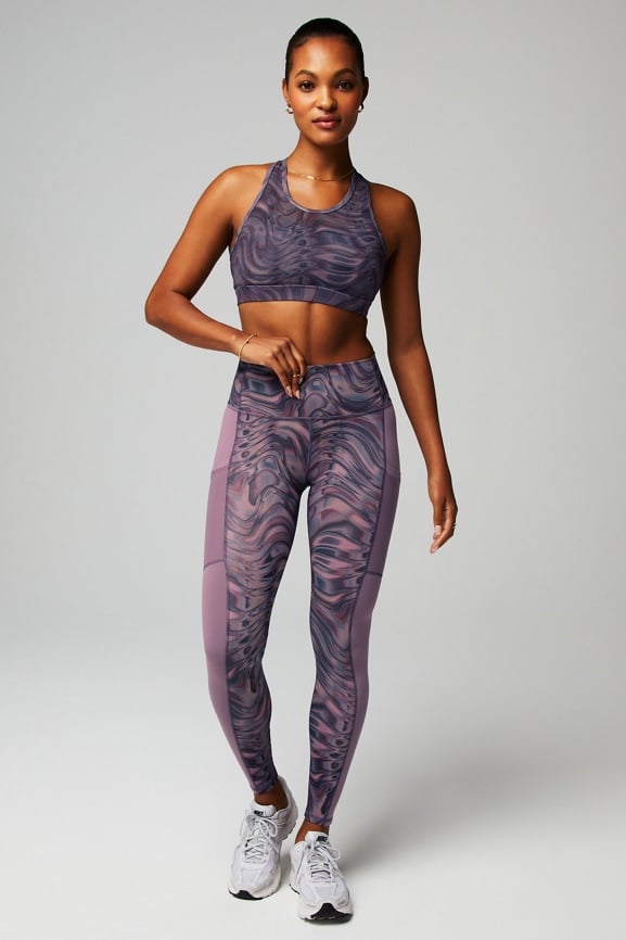 Fabletics On-The-Go PowerHold® High-Waisted Legging in Cactus Snake sz S