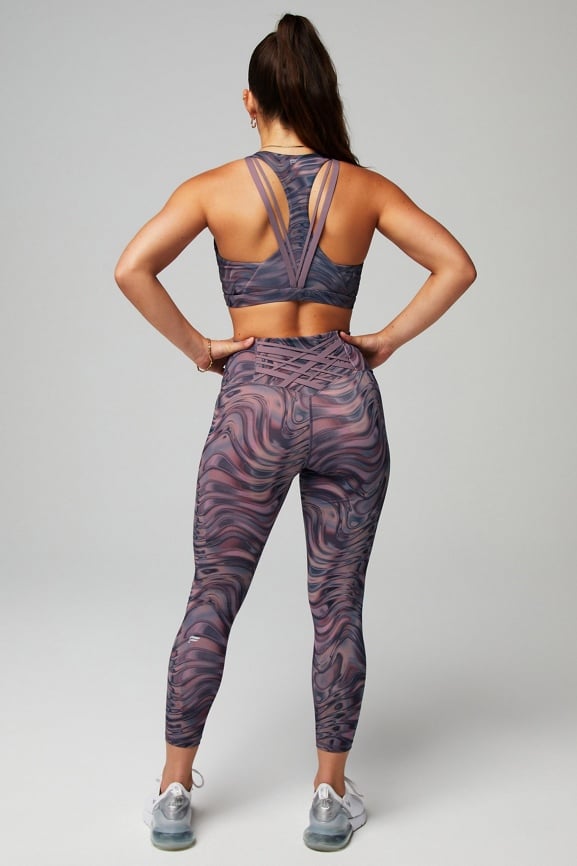 Fabletics Boost PowerHold Navy Blue Criss Cross Back High-Waisted 7/8  Leggings XS - $32 - From Erin