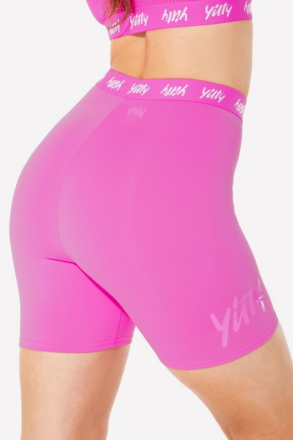 Lizzo Yitty Mesh Me Smoothing High Waist Short in Bright Ass Blue Buttafly  Small