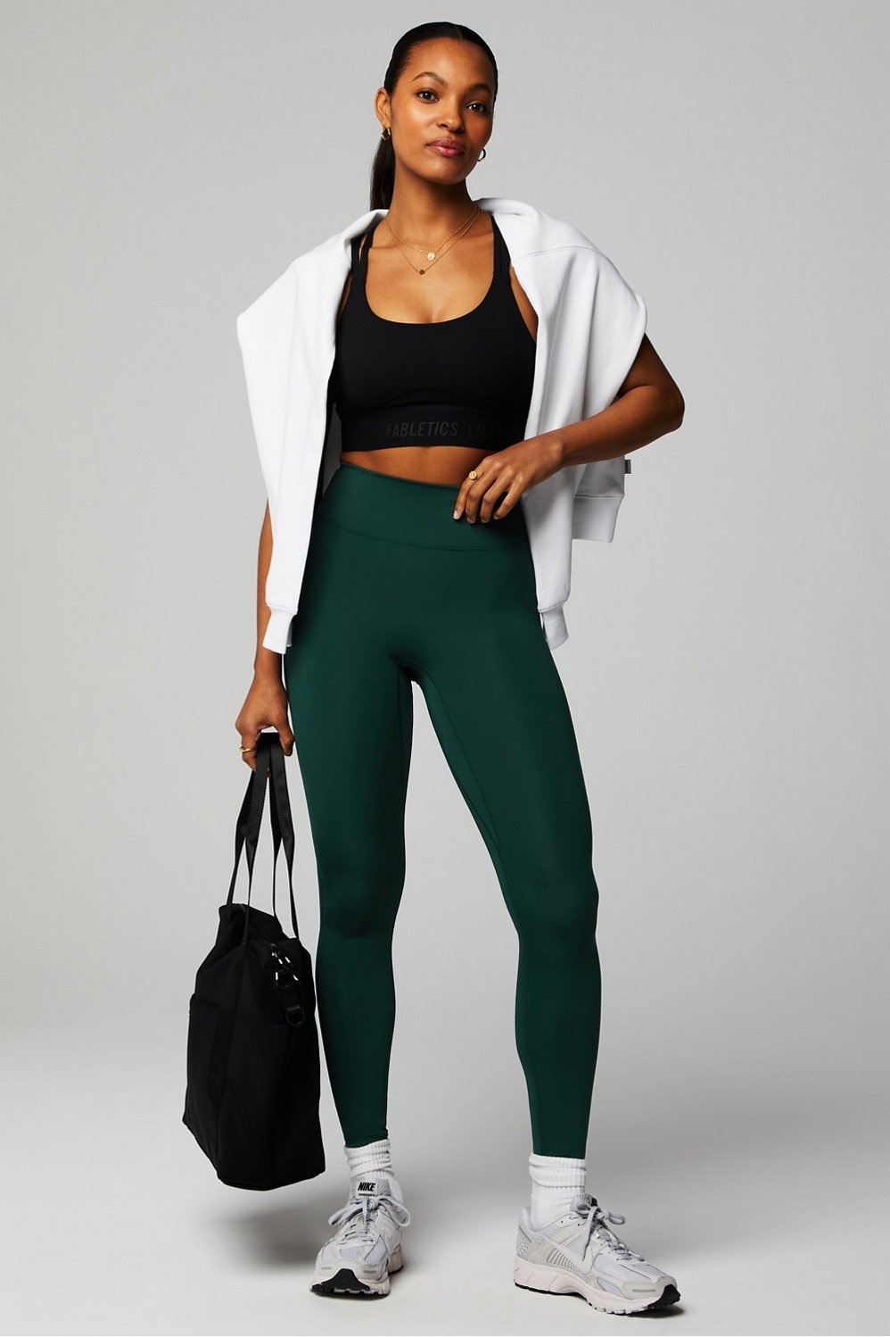 Leggings Fabletics Green size 4 US in Polyester - 27217341