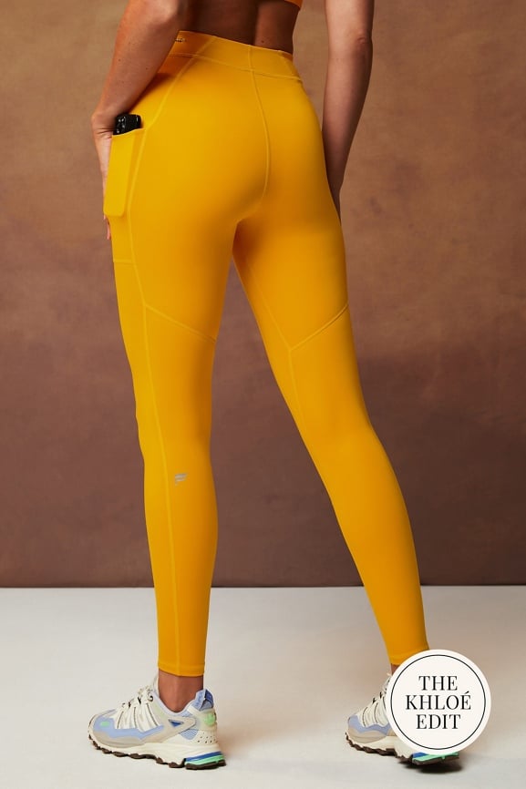 Fabletics, Pants & Jumpsuits, Fabletics Powerhold Pink Yellow Marble Capri  Leggings Yoga Active High Rise