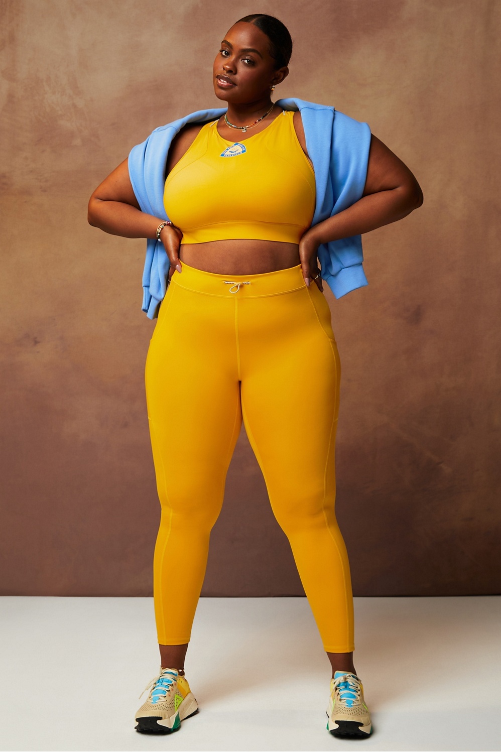 Yellow jeggings plus sales size