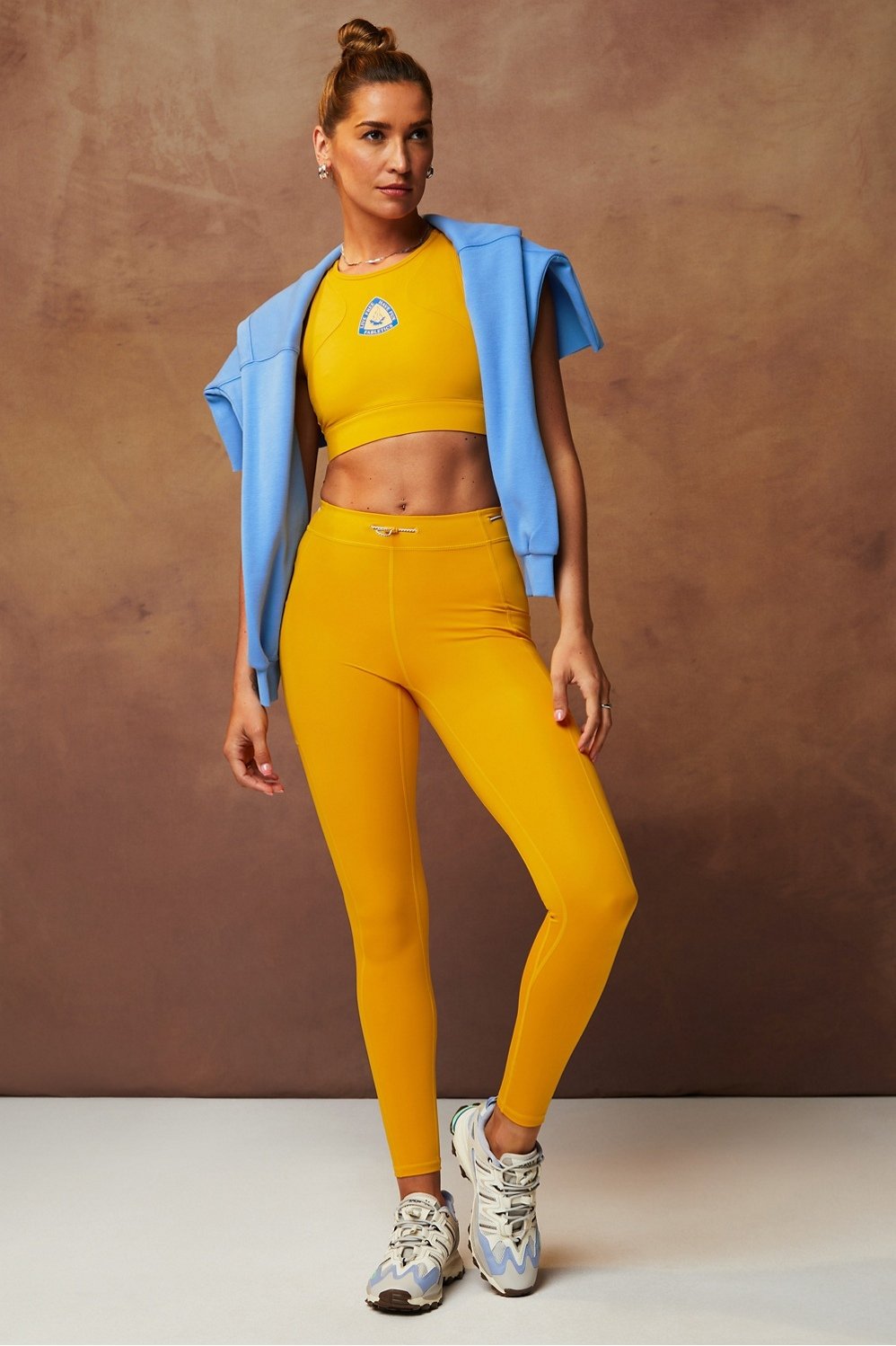 Buy Dollar Missy Lemon Yellow Cotton Leggings for Women Online