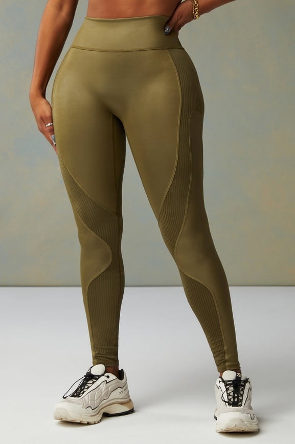 Women's Brushed Sculpt Curvy High-Rise Pocketed Leggings - All In Motion™  Green XS