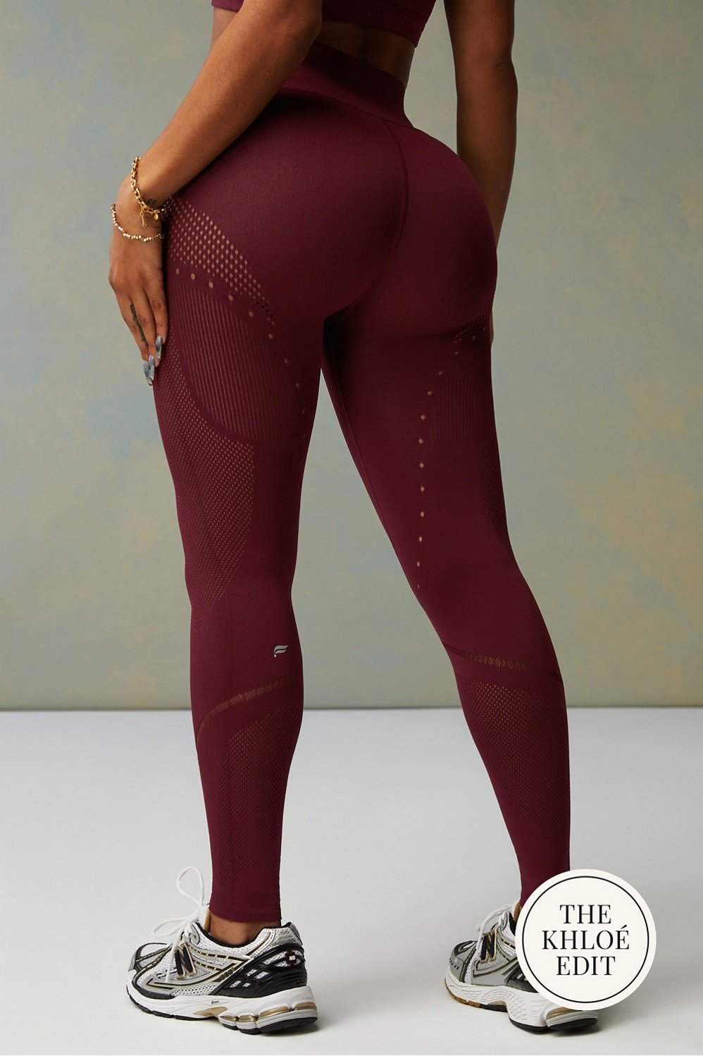 Fabletics SculpKnit Brown Neutral High Waisted Leggings Slimming
