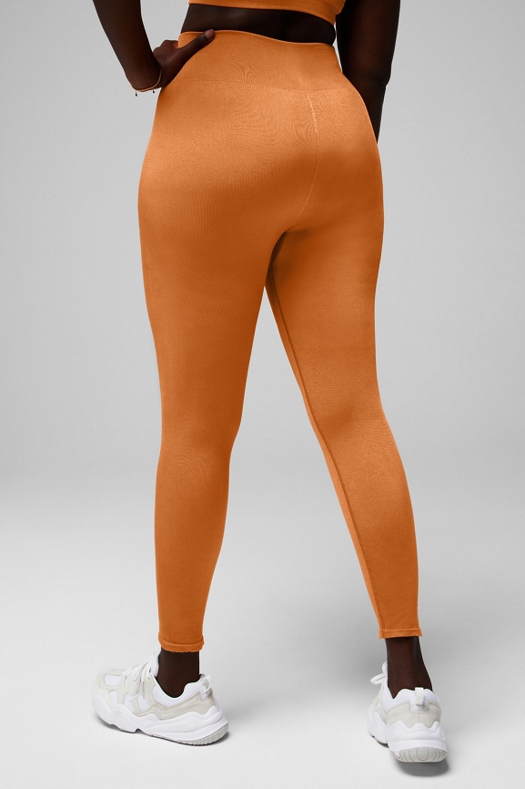 Fabletics Women’s Compression Crop Leggings Orange Size Large