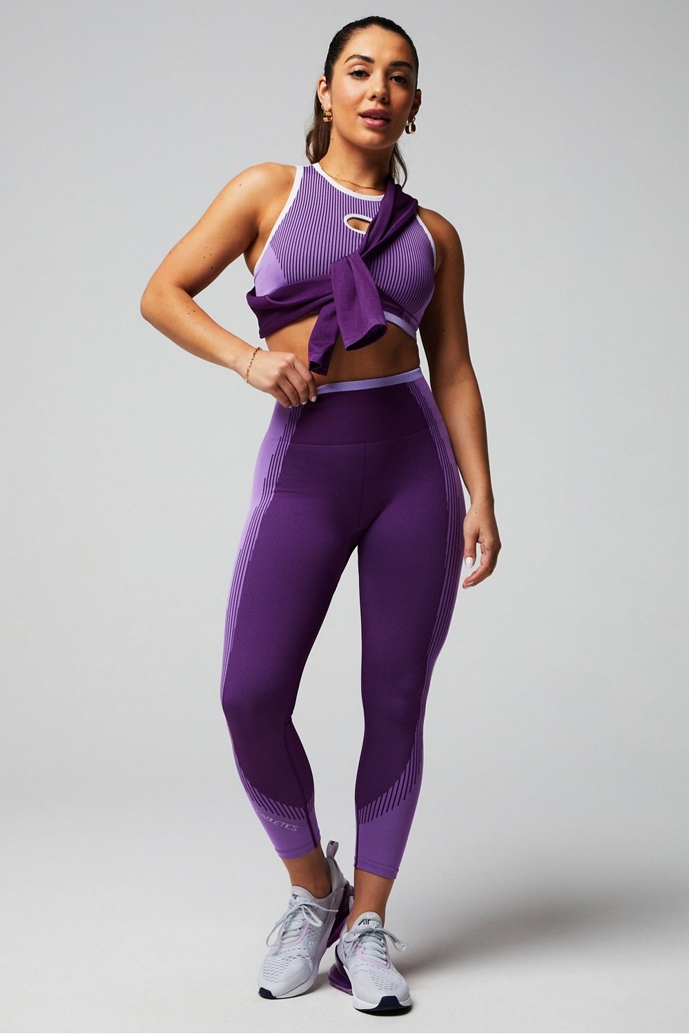 Fabletics, Pants & Jumpsuits, Fabletics Women Leggings Purple Ca 57737 Rn  34638 Size Medium Mesh Design