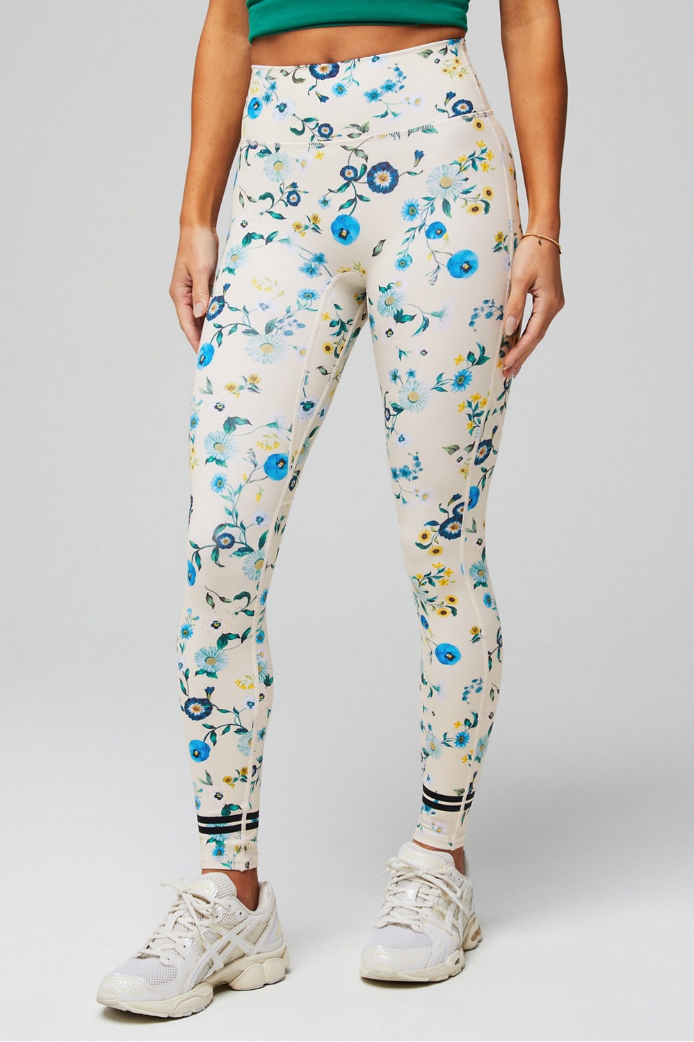 Fabletics white deals floral leggings