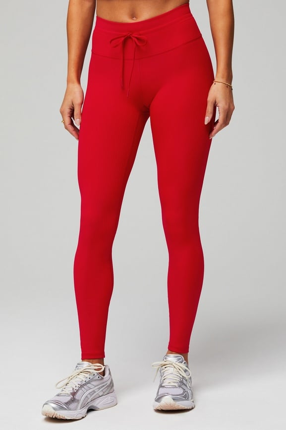 Red on sale workout tights