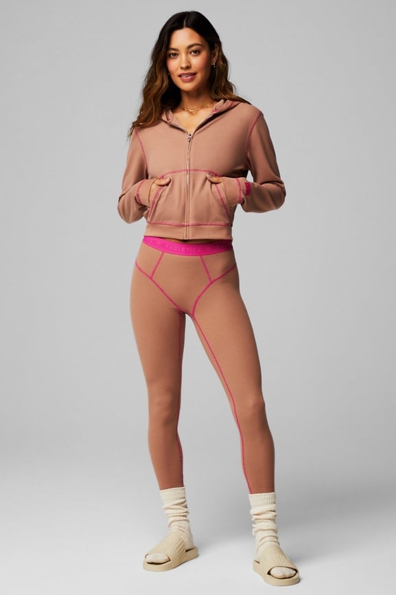 Sudadera con cremallera Waffle