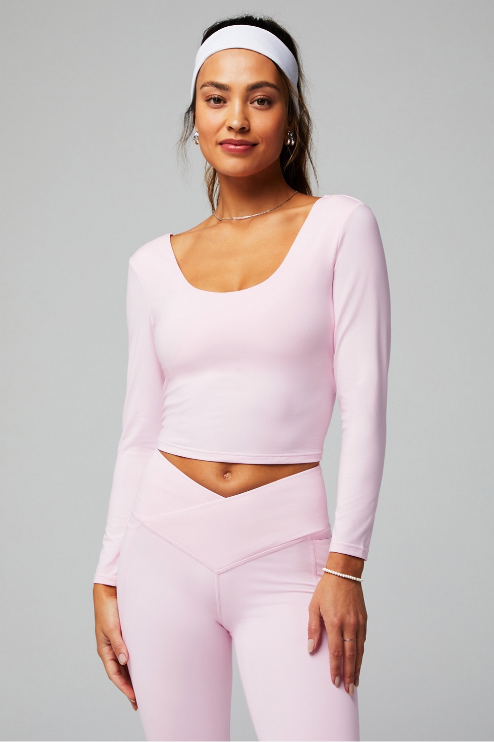 Oasis Twist Built-In Bra Long-Sleeve Top - Fabletics