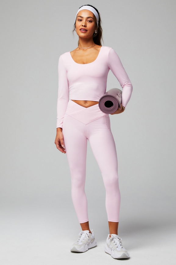 Oasis Twist Built-In Bra Long-Sleeve Top - Fabletics