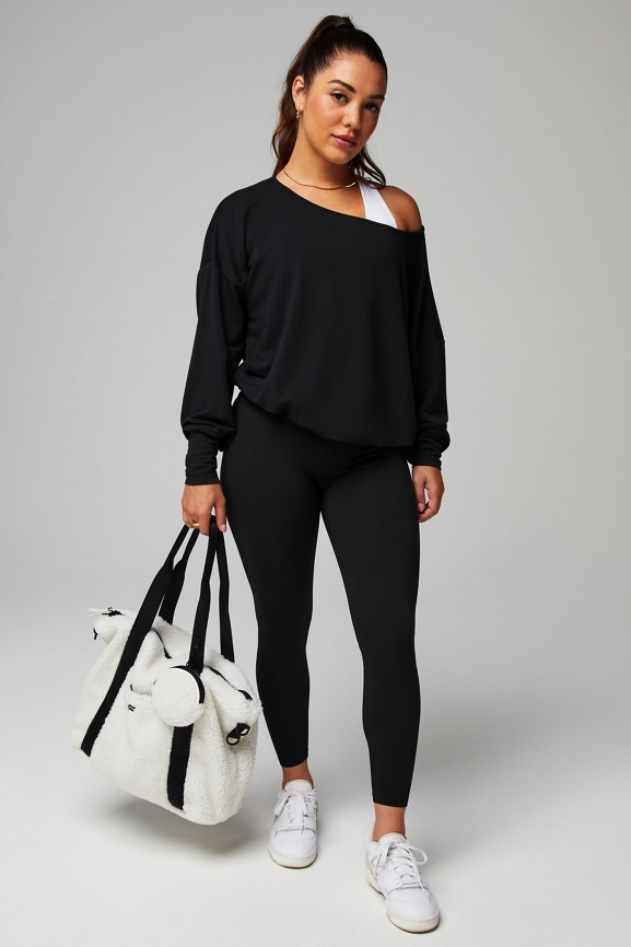 Luxe Terry Off Shoulder Pullover