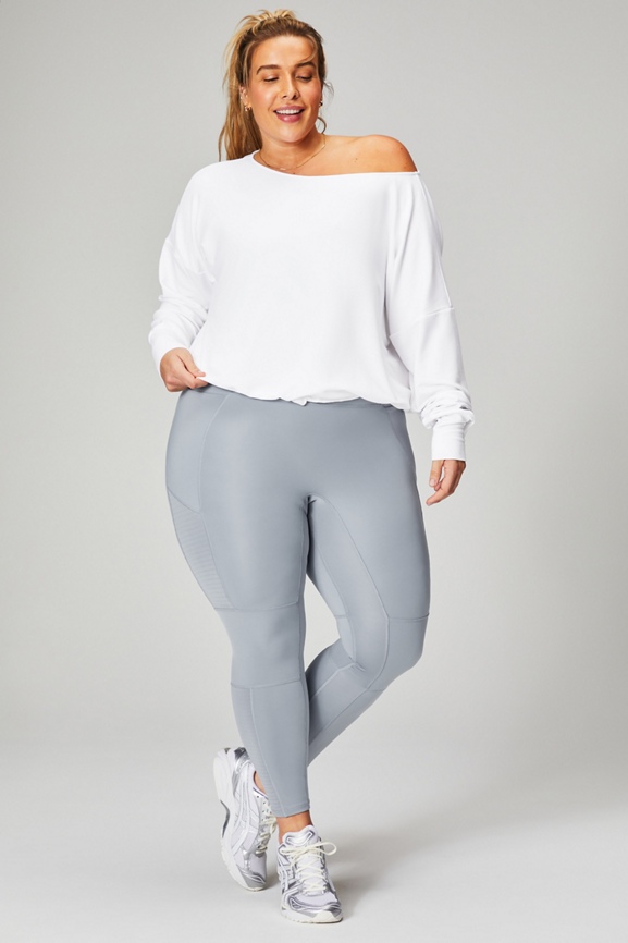 Luxe Terry Off Shoulder Pullover - Fabletics Canada