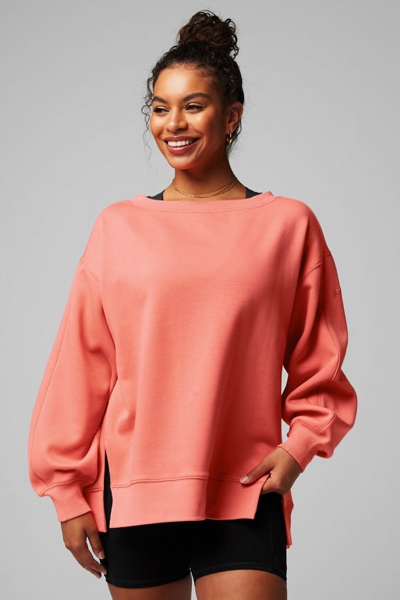 Women's Oversized Sweatshirt - Wild Fable - Peach Orange