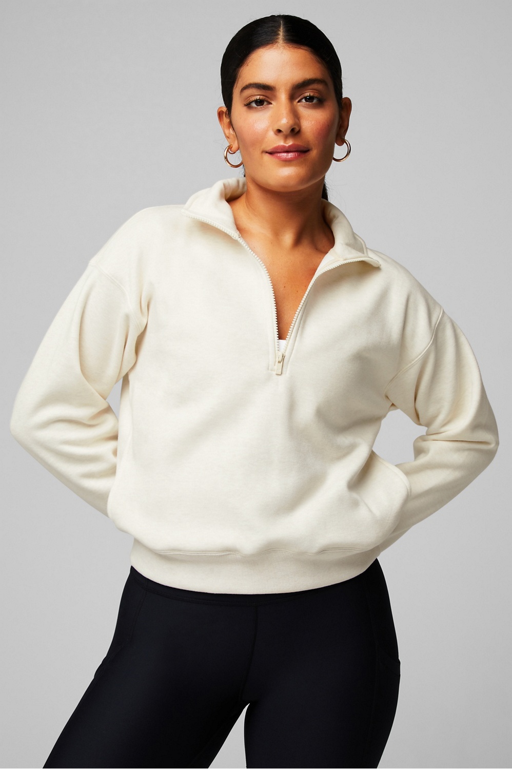 Cozy Fleece Half Zip Sweatshirt - Fabletics