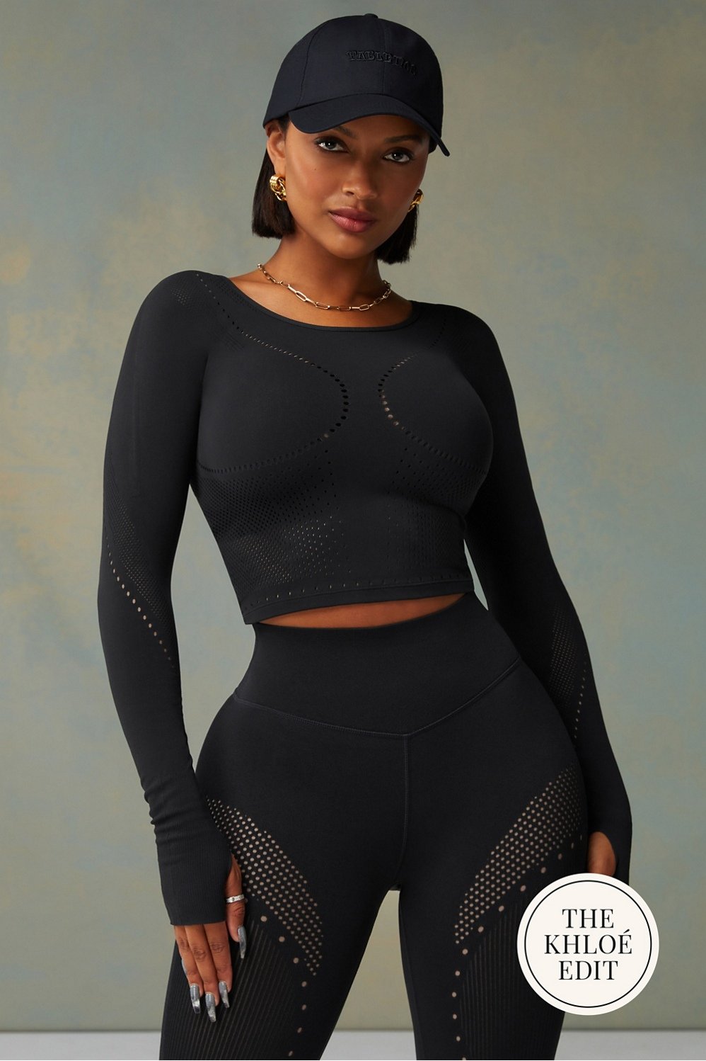 C9 FABLETICS Long-Sleeve Betty Pullover Top Black Womens Size Medium