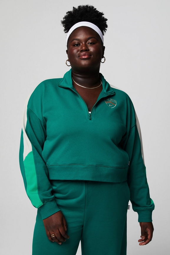 Year Round Terry Half Zip Sweatshirt - Fabletics Canada Year Round Terry Half Zip Sweatshirt - Fabletics Canada