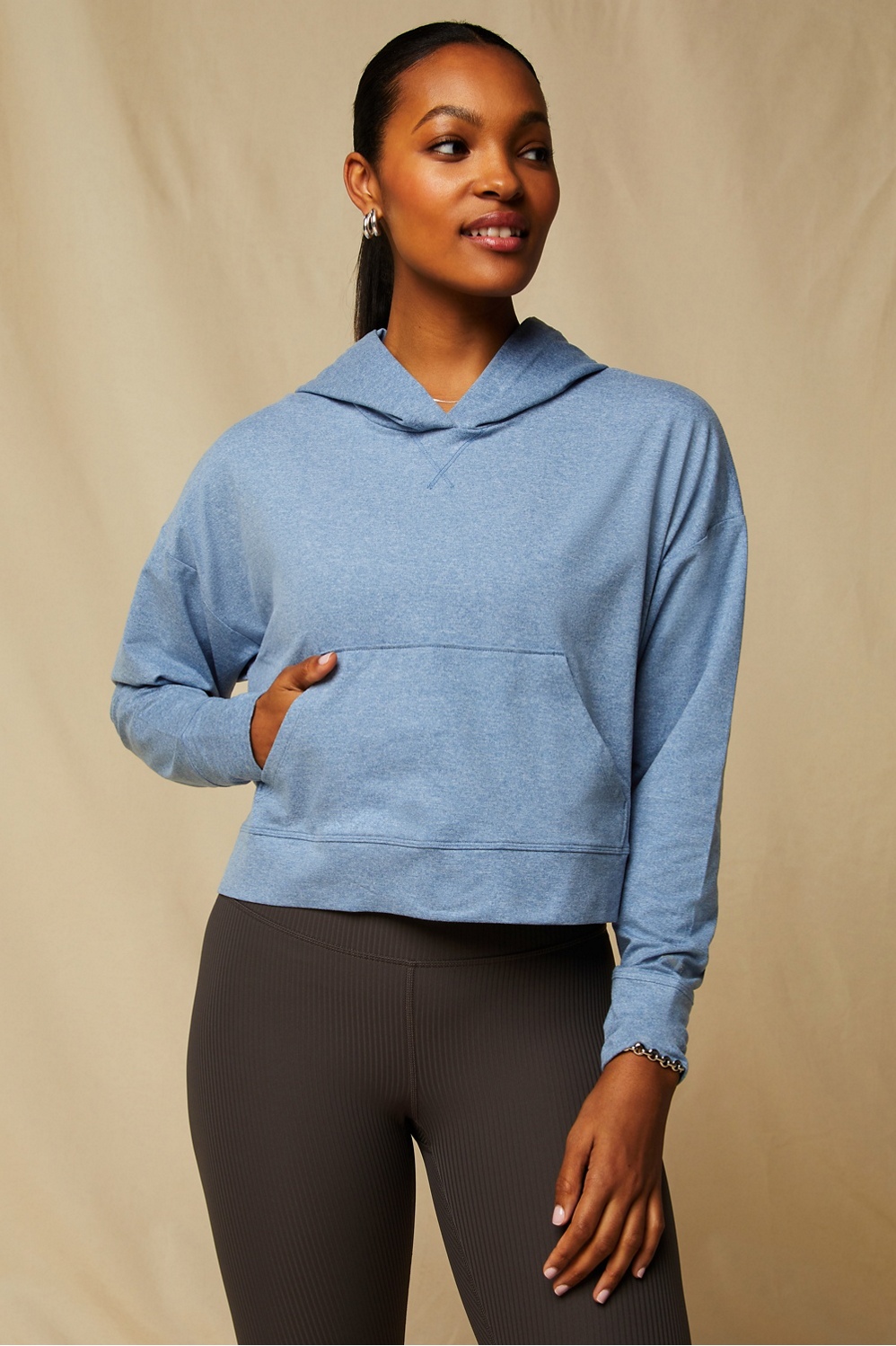 Cloud Jersey Cropped Hoodie