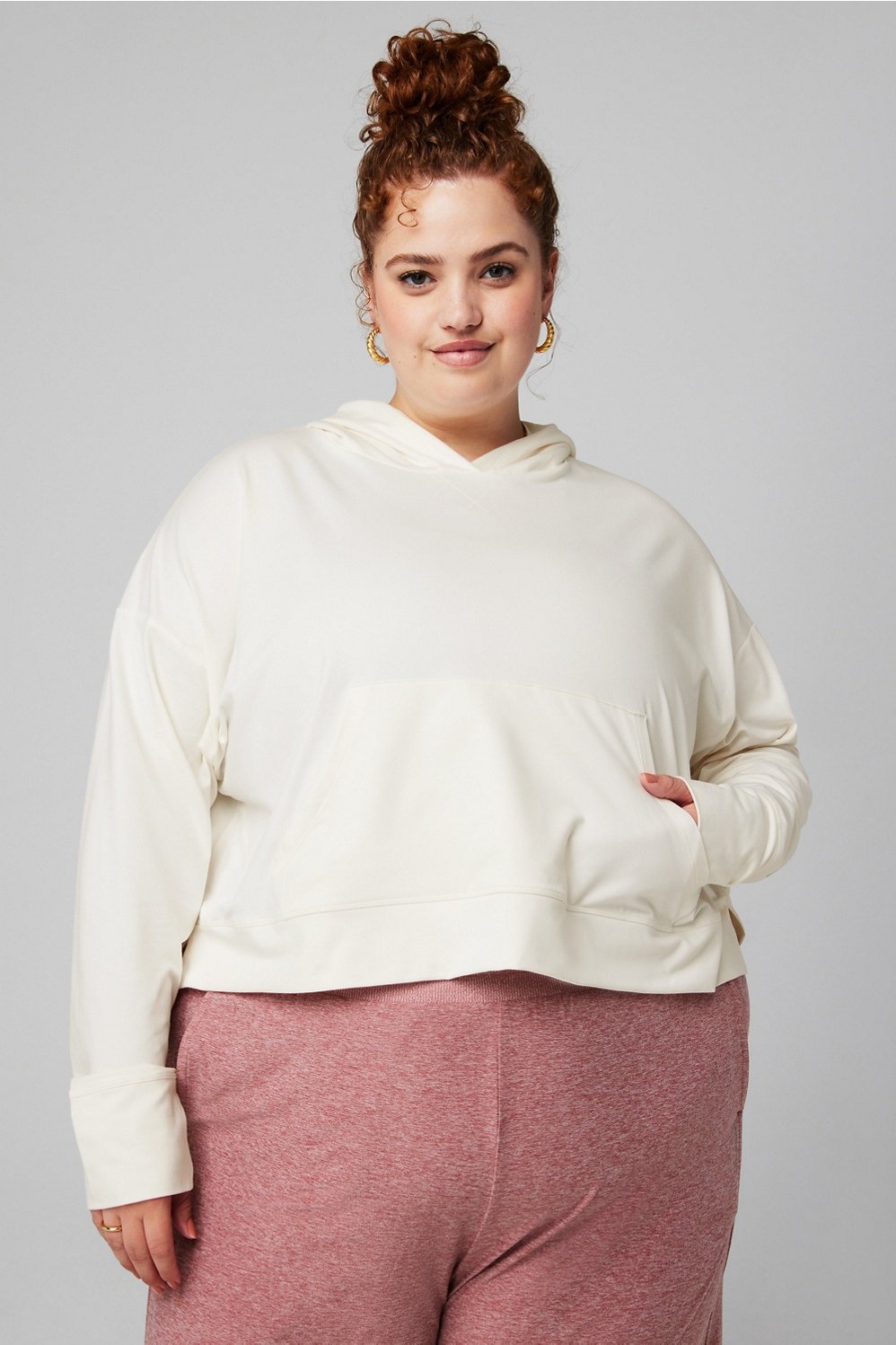 Cloud Jersey Cropped Hoodie