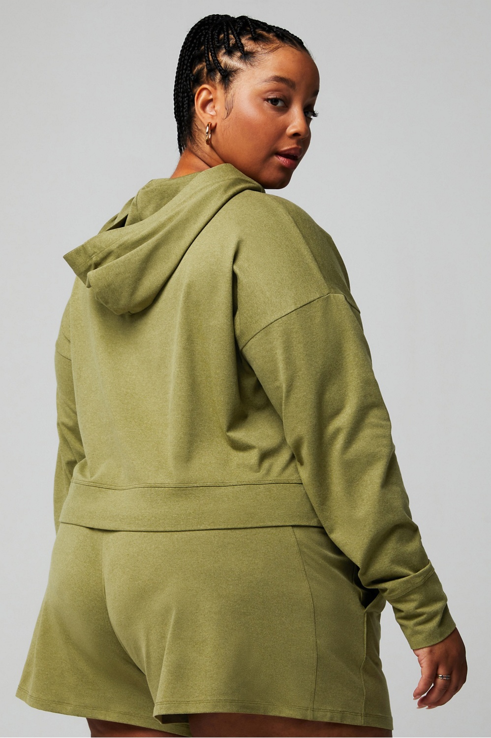 Cloud Jersey Cropped Hoodie - Yitty