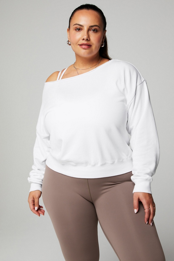 Plus size off discount the shoulder sweatshirt