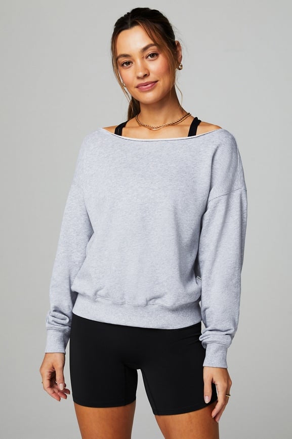 Sudadera con hombros al descubierto Year Round Terry