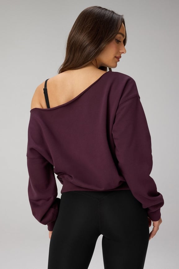 Year Round Terry Off Shoulder Sweatshirt