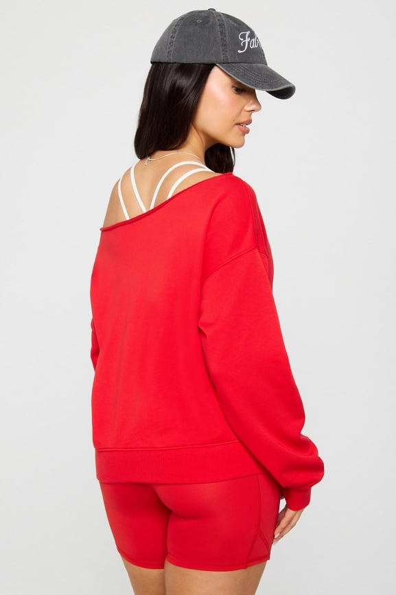 Year Round Terry Off Shoulder Sweatshirt
