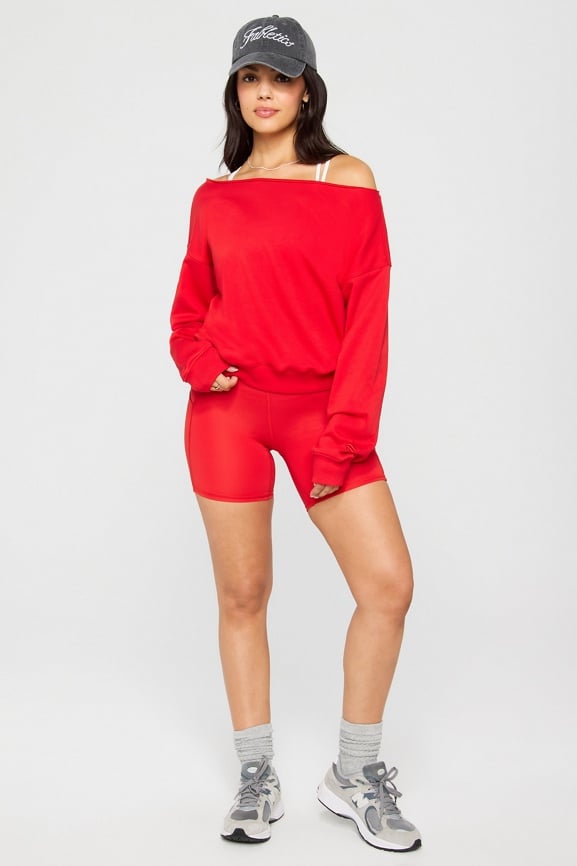 Year Round Terry Off Shoulder Sweatshirt
