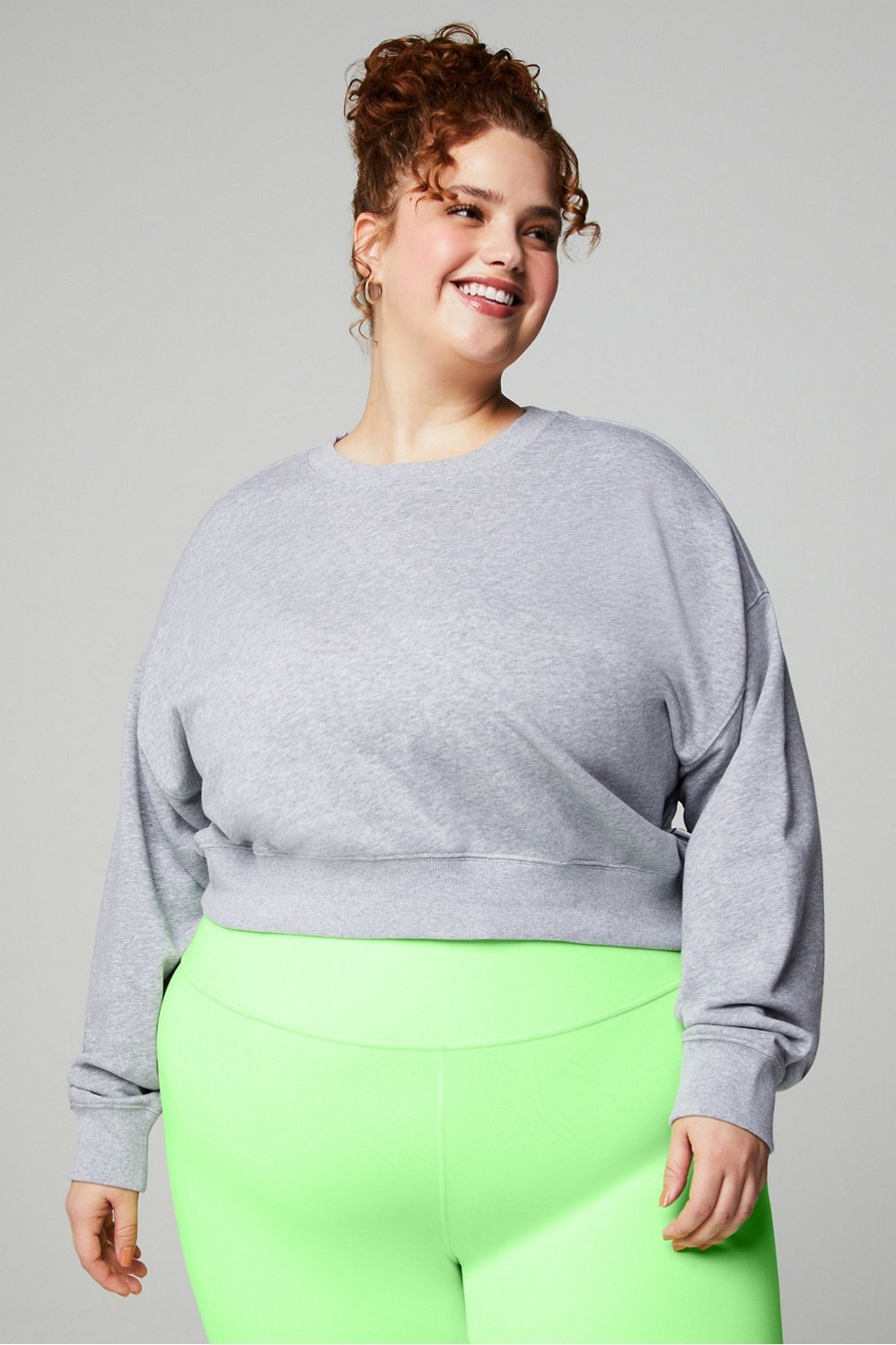 Plus size hot sale crop sweatshirt