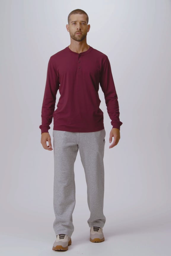 GROWN＆SEWN: HENLEY LONG SLEEVE TEE Tall Kayce Organic Henley | Old Ranch Brands
