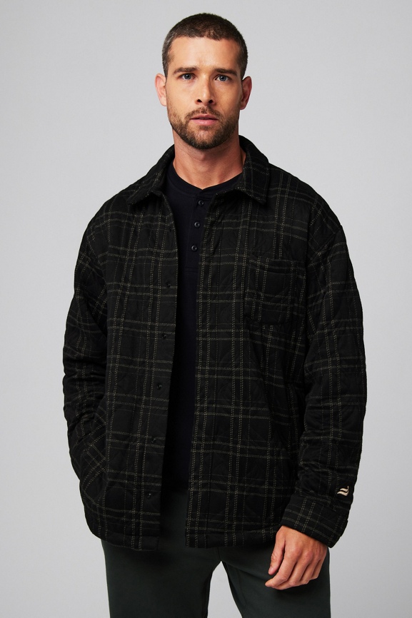 Quilted flannel shirt jacket best sale