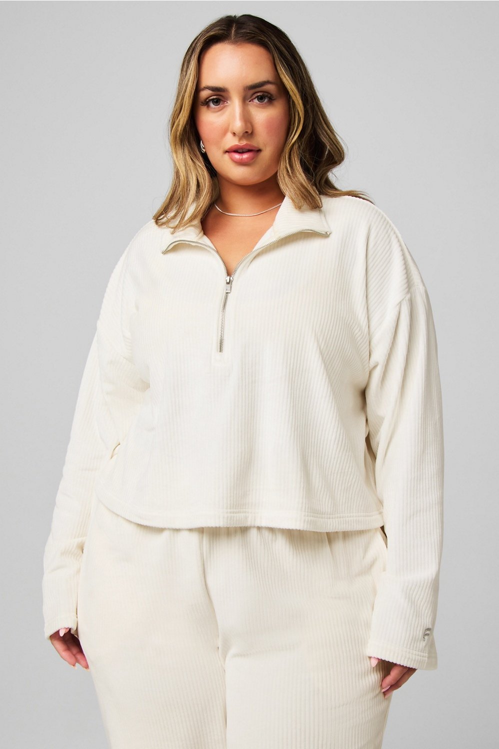 Plush Rib Half Zip Sweatshirt - Fabletics